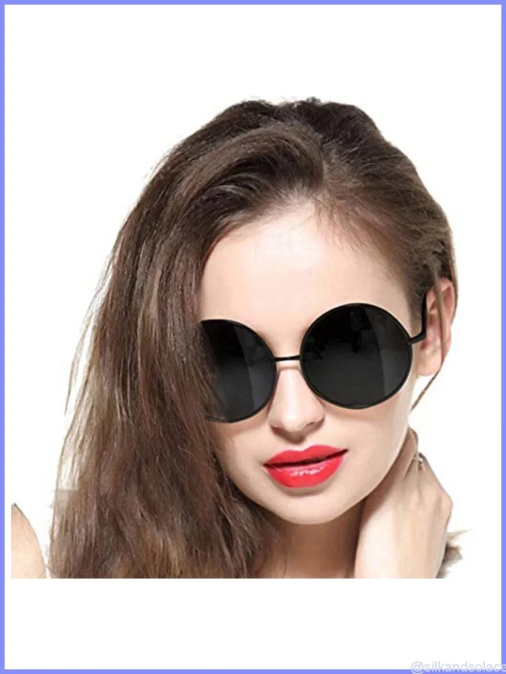 Round Oversized Circle Mirrored Polarized Sunglasses Metal Frame Hippie